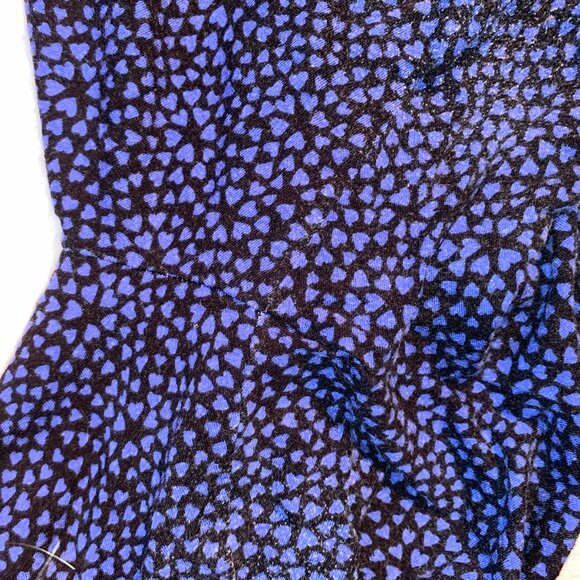 LC Lauren Conrad Black w/Blue Hearts Leggings Size Large - Picture 6 of 6